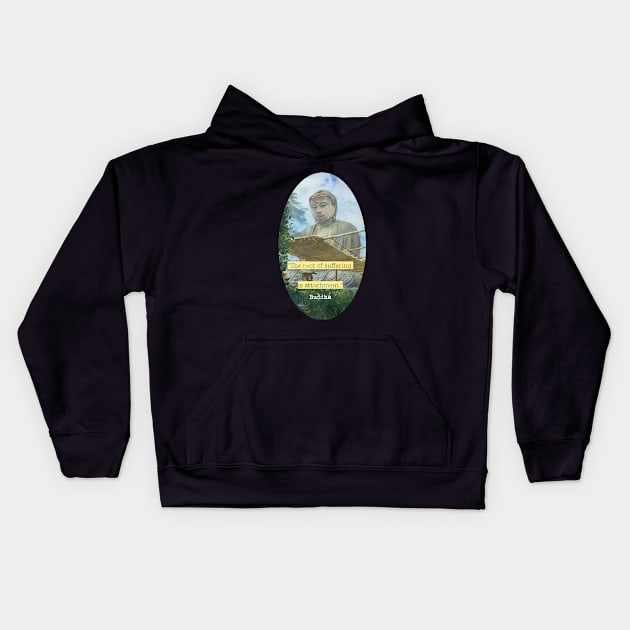 buddha painting Kids Hoodie by GOT A FEELING